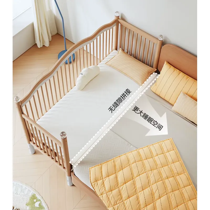 Baby Nursery And Co - Solid Wood Baby Splicing Bed Multifunctional