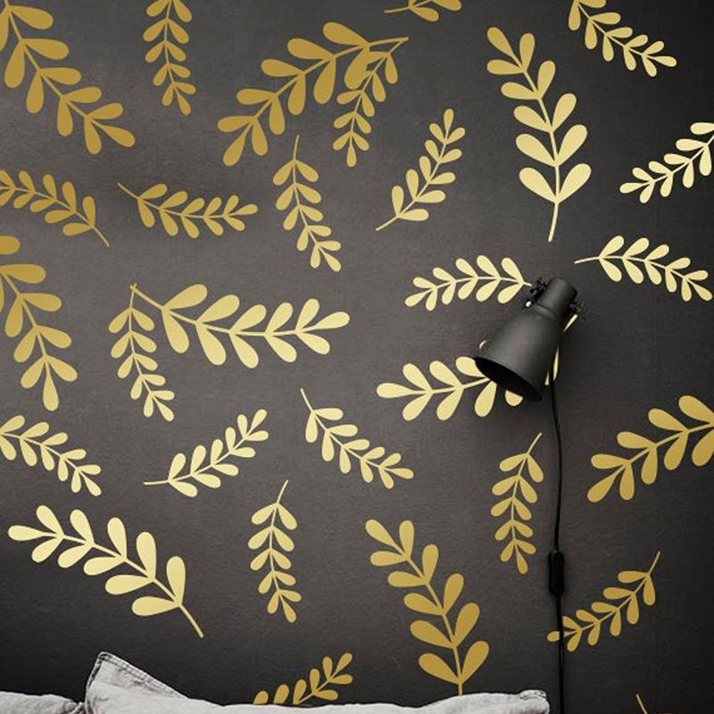 Baby Nursery Vinyl Wall Stickers - Botanical Leaf Floral Wall Sticker Jungle
