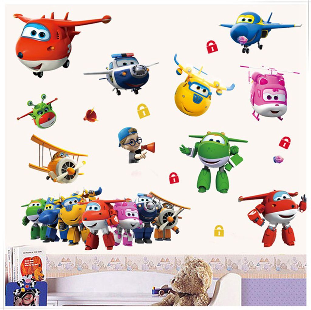Hot Cartoon Super Wings Deform - огляд і ціна Baby Nursery Stickers