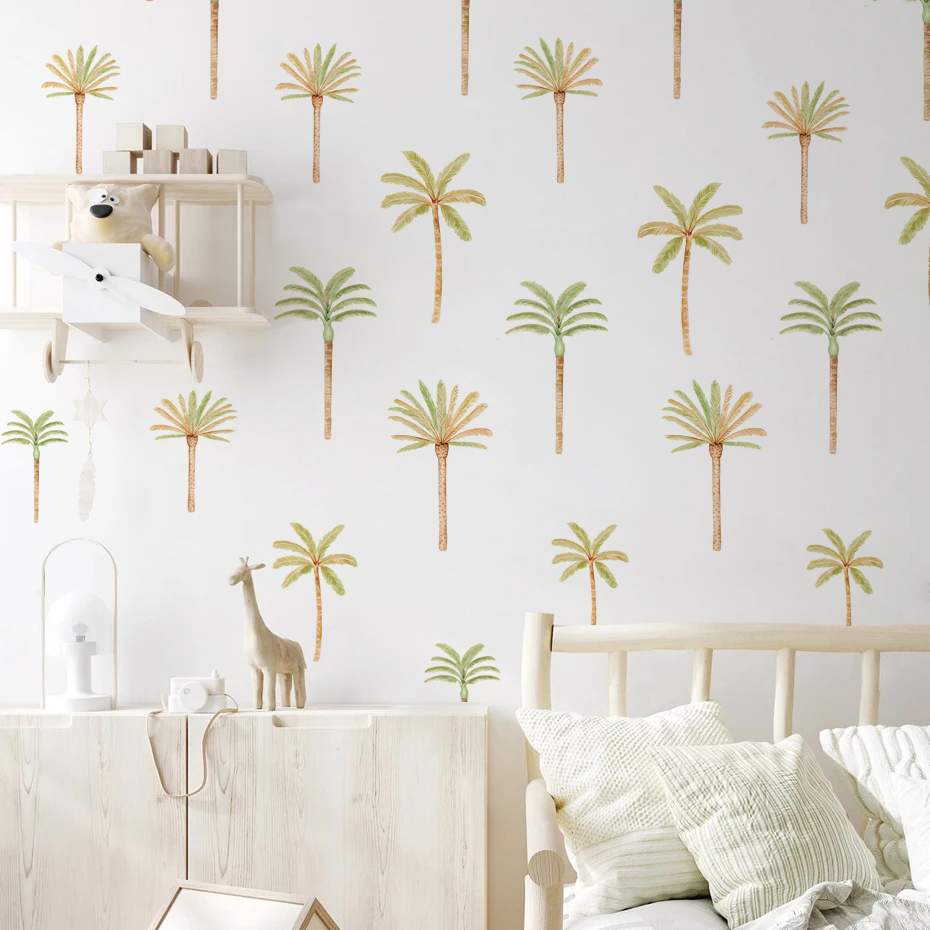 Boho Coconut Palm Tree Wall St - огляд і ціна Baby Nursery Vinyl Wall Stickers