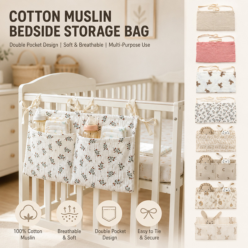Muslin Baby Crib Organizer Cot - огляд і ціна Baby Nursery Organization Ideas