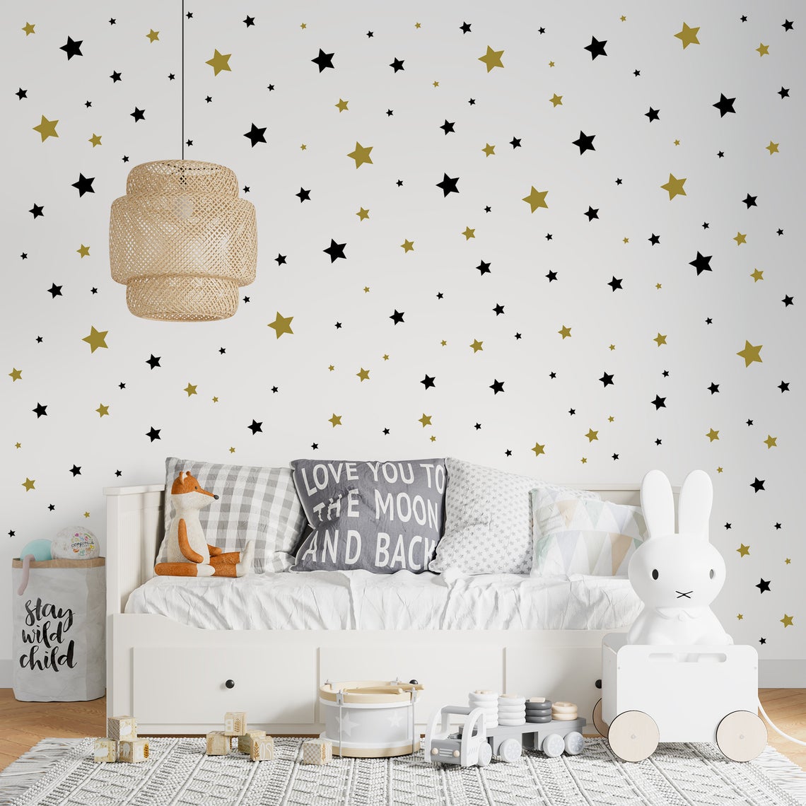 Cartoon 65Pcs Star Wall Sticke - огляд і ціна Baby Nursery Stickers