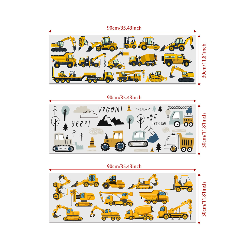 Cartoon Excavator Engineering  - огляд і ціна Baby Nursery Stickers