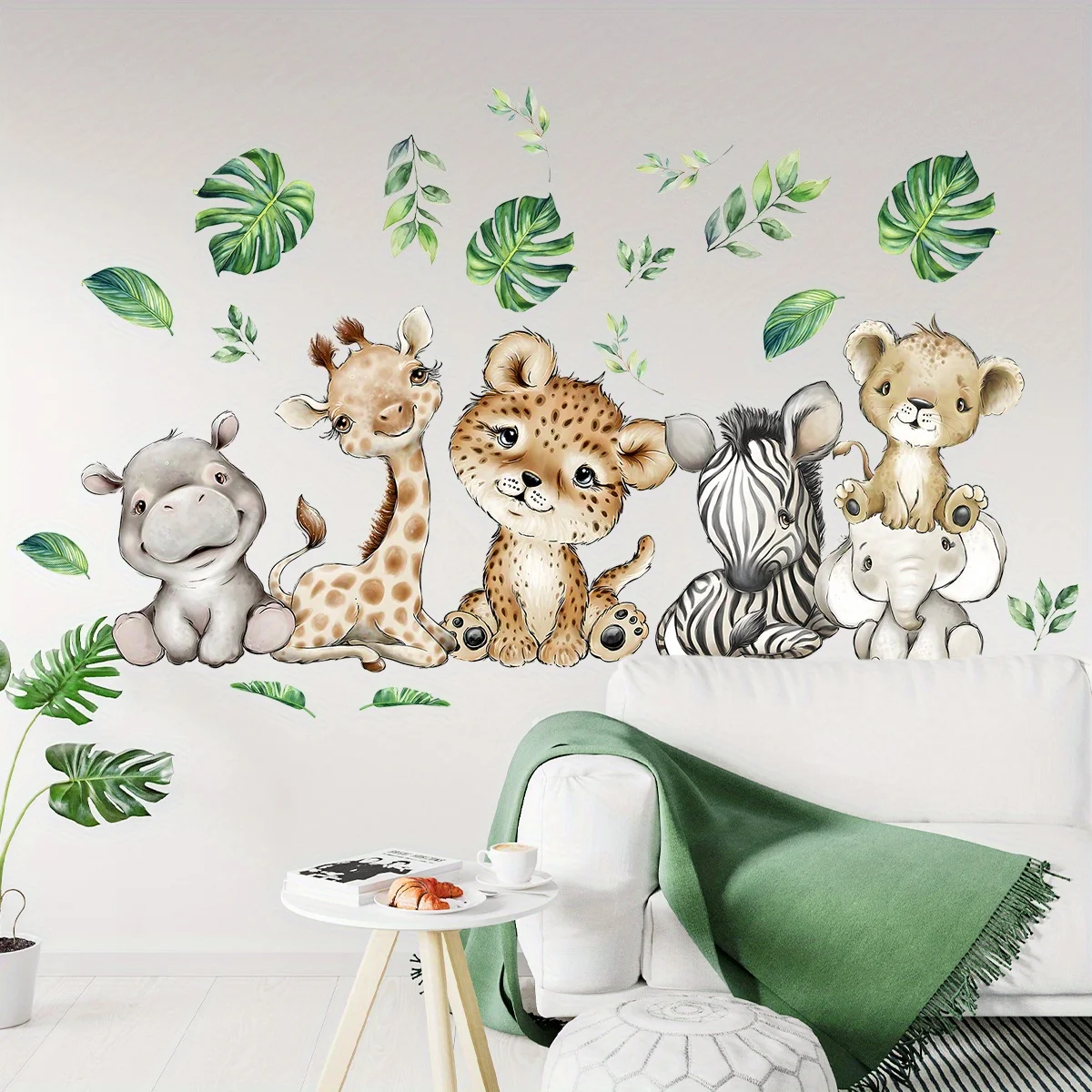 1PC Cartoon Cute Hippo Tiger E - огляд і ціна Baby Nursery Stickers