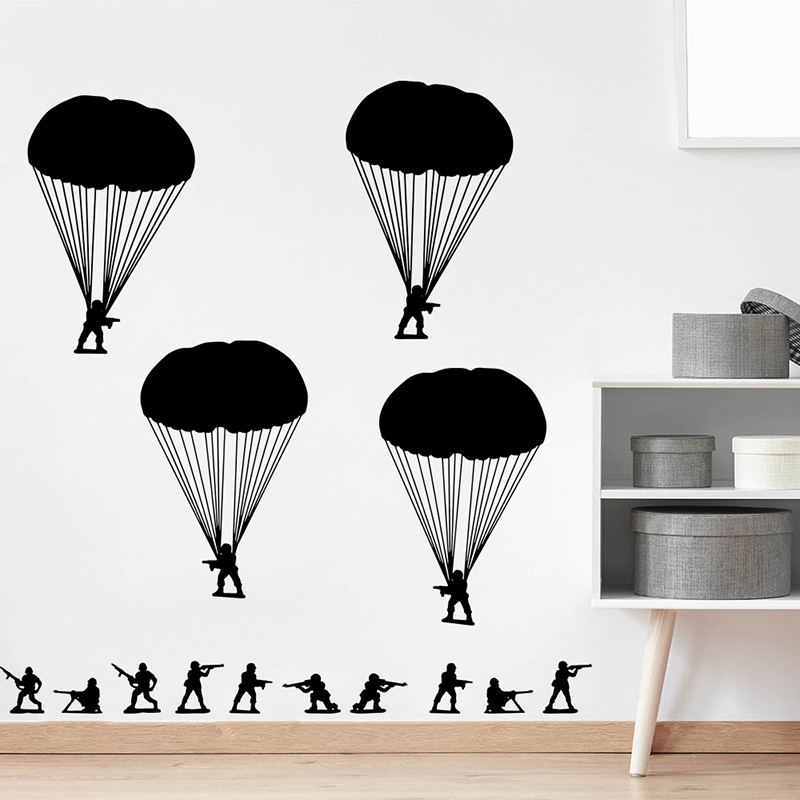 Army Men Soldiers Paratroopers - огляд і ціна Baby Nursery Vinyl Wall Stickers