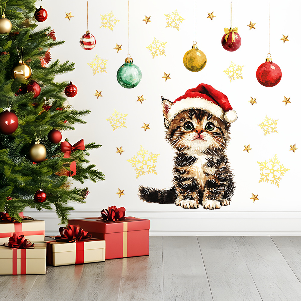 Cute Christmas Pets Wall Stick - огляд і ціна Baby Nursery Vinyl Wall Stickers