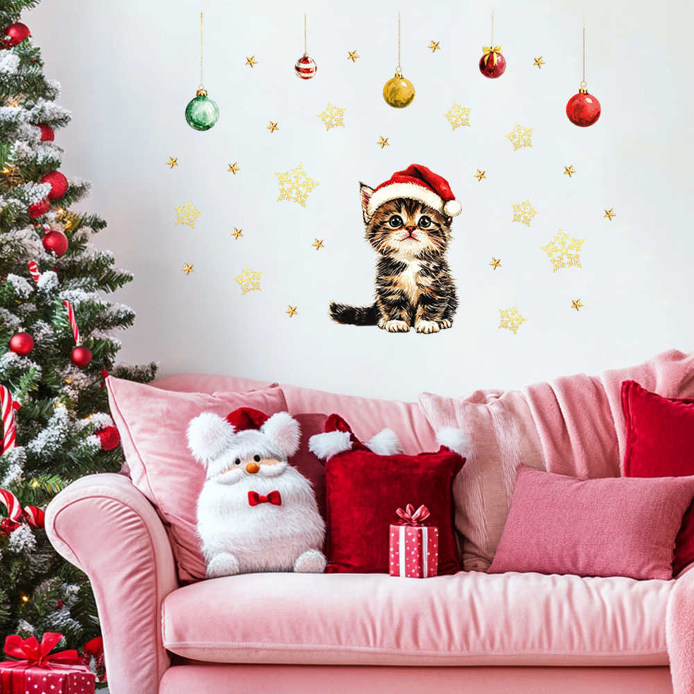 Cute Christmas Pets Wall Stick - огляд і ціна Baby Nursery Vinyl Wall Stickers