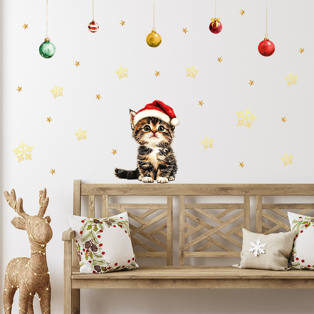 Cute Christmas Pets Wall Stick - огляд і ціна Baby Nursery Vinyl Wall Stickers