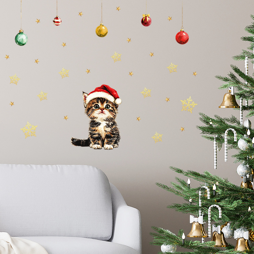 Cute Christmas Pets Wall Stick - огляд і ціна Baby Nursery Vinyl Wall Stickers