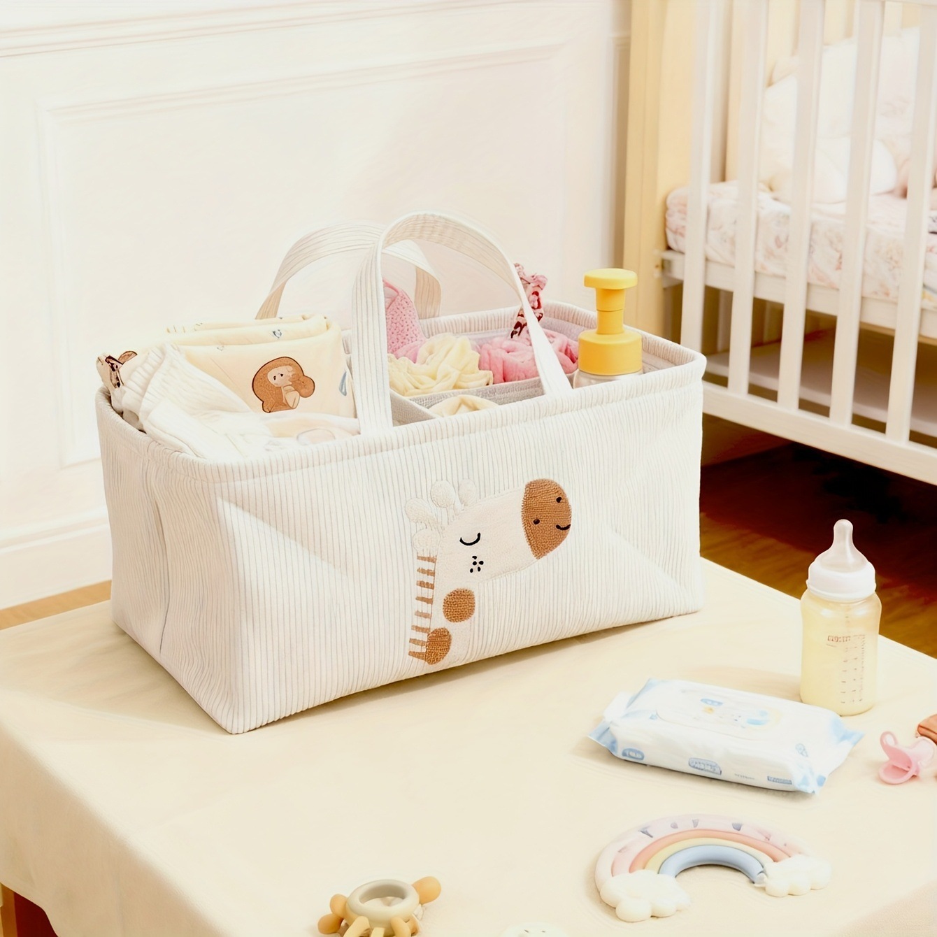 Cute Lion Diaper Caddy Foldabl - огляд і ціна Baby Nursery Organization Ideas
