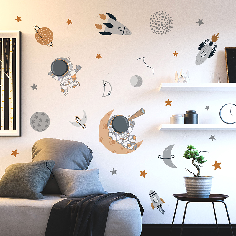 Cartoon Space Astronaut Planet - огляд і ціна Baby Nursery Decor Boy