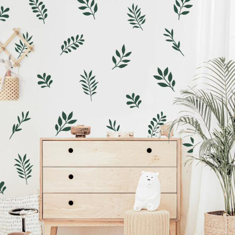 41Pcs Botanical Leaf Wall Stic - огляд і ціна Baby Nursery Vinyl Wall Stickers