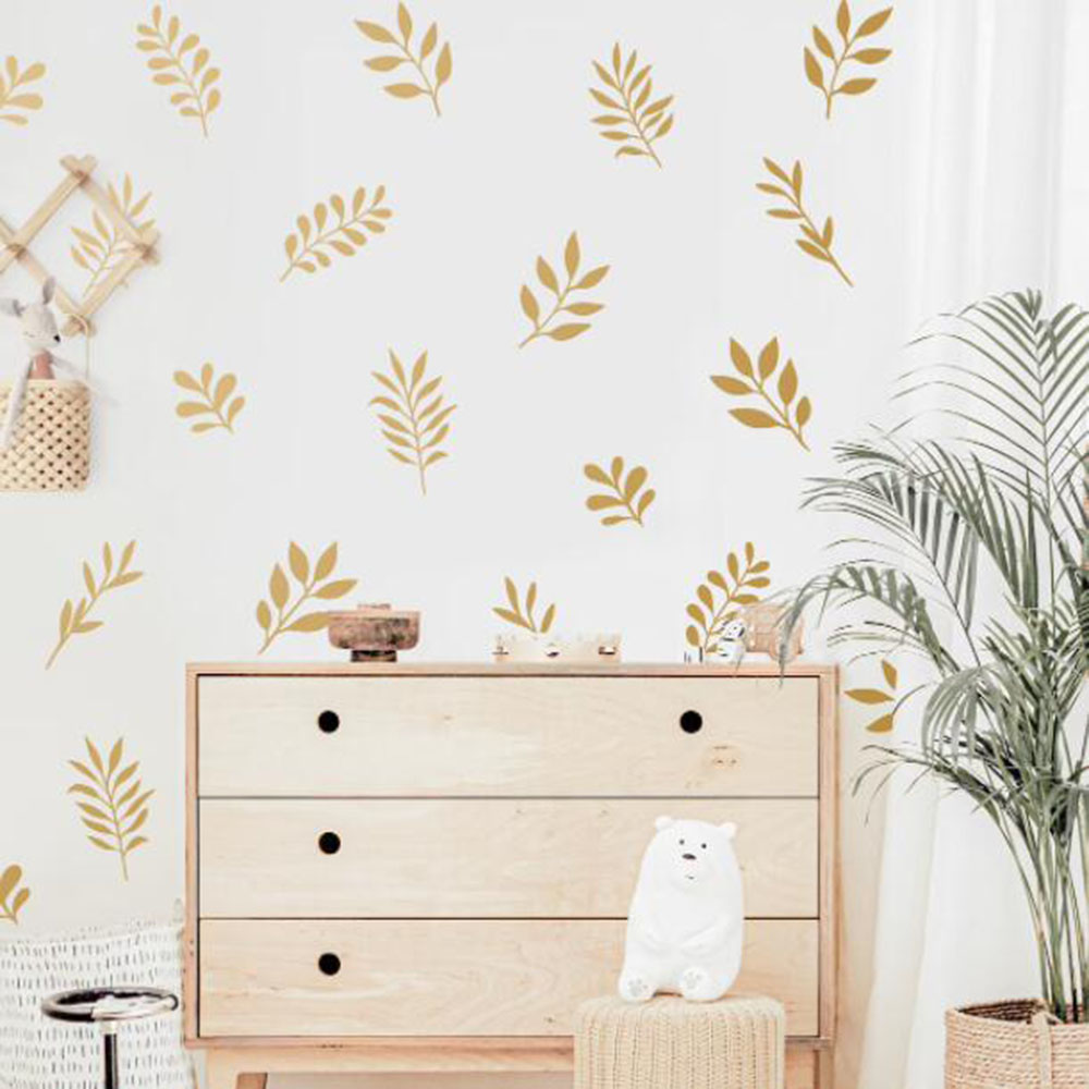 41Pcs Botanical Leaf Wall Stic - огляд і ціна Baby Nursery Vinyl Wall Stickers
