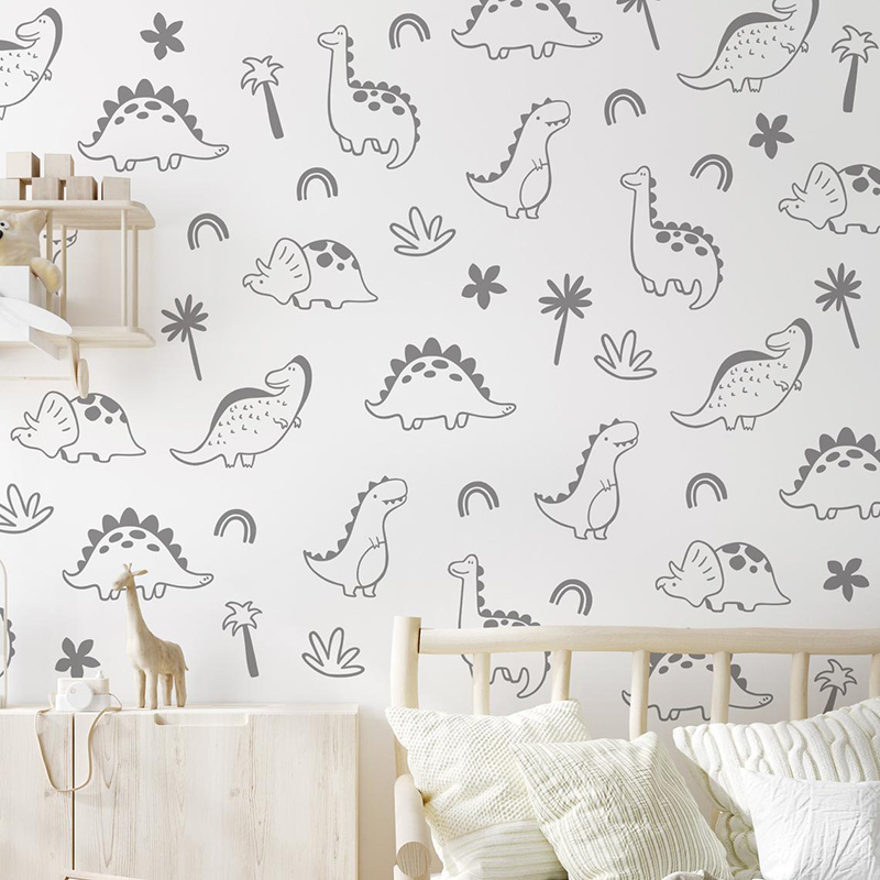 Geometric Dinosaur Tree Rainbo - огляд і ціна Baby Nursery Vinyl Wall Stickers