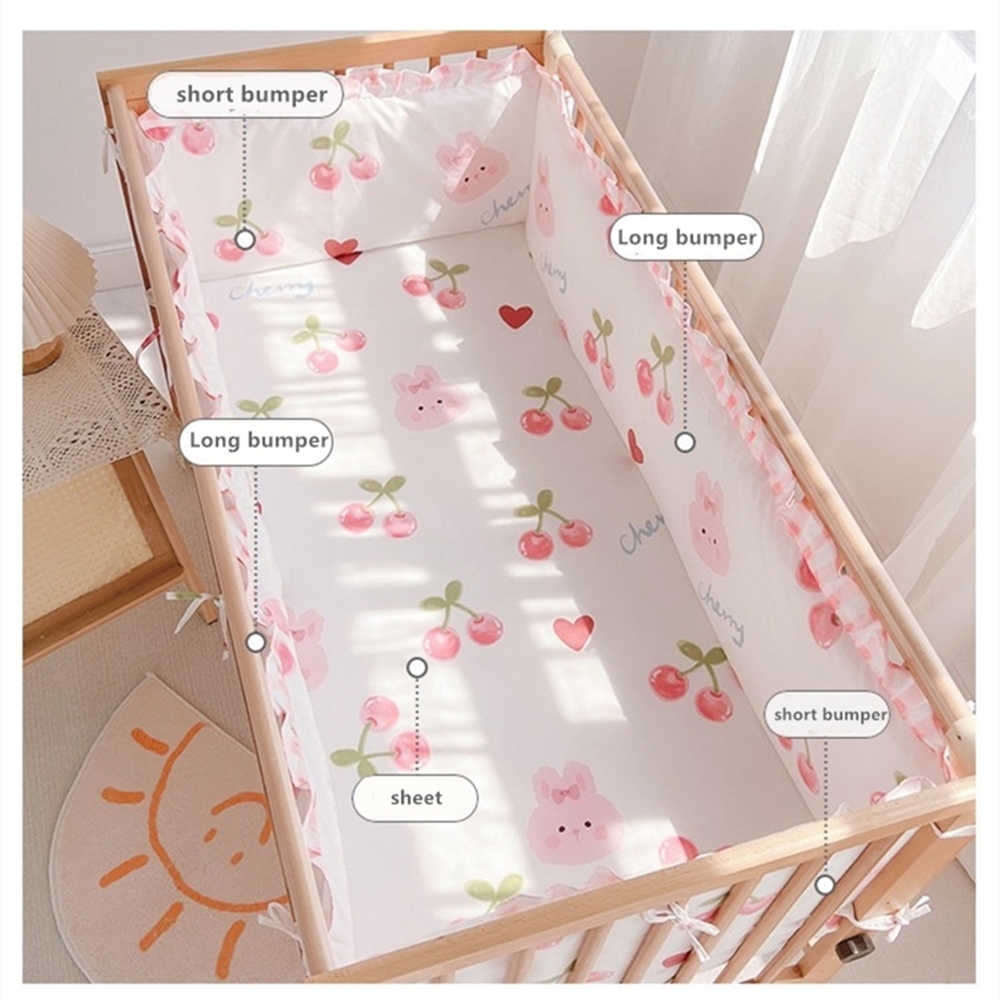 5Pcs Crib Bedding Set Girl Bab - огляд і ціна Baby Nursery Decor Boy