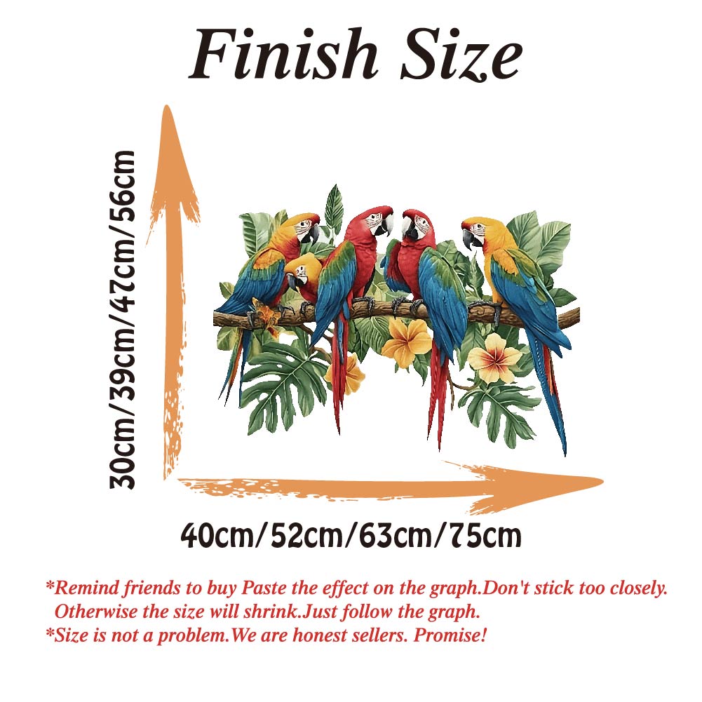 3Pcs Parrots on Branch Wall St - огляд і ціна Baby Nursery Stickers