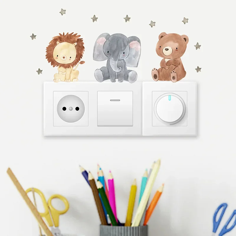 1/2/4/6set Cartoon Animals Wal - огляд і ціна Baby Nursery Stickers