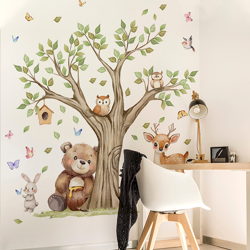 Cartoon Jungle Animals Park Wa - огляд і ціна Baby Nursery Vinyl Wall Stickers