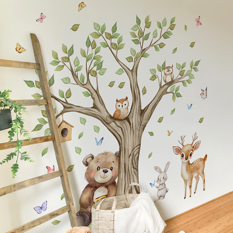 Cartoon Jungle Animals Park Wa - огляд і ціна Baby Nursery Vinyl Wall Stickers