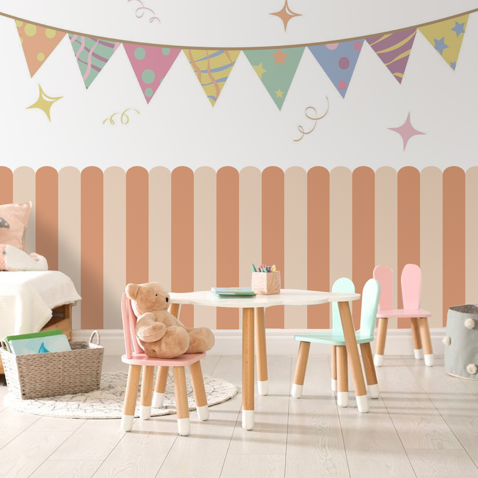 Multicolor Vertical Striped Ar - огляд і ціна Baby Nursery Stickers