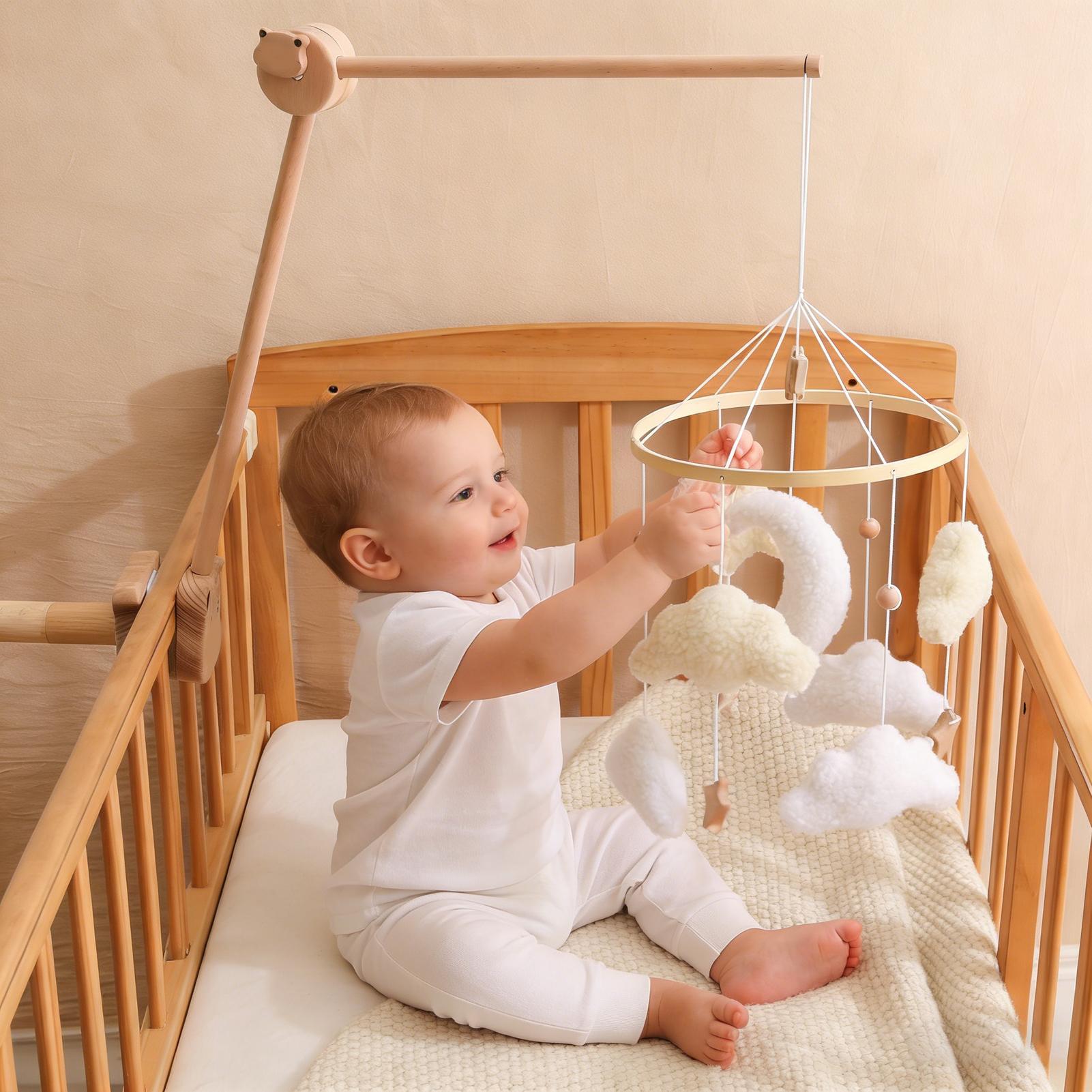 Wooden Crib Mobile Baby Bed Be - огляд і ціна Baby Nursery Decor Boy