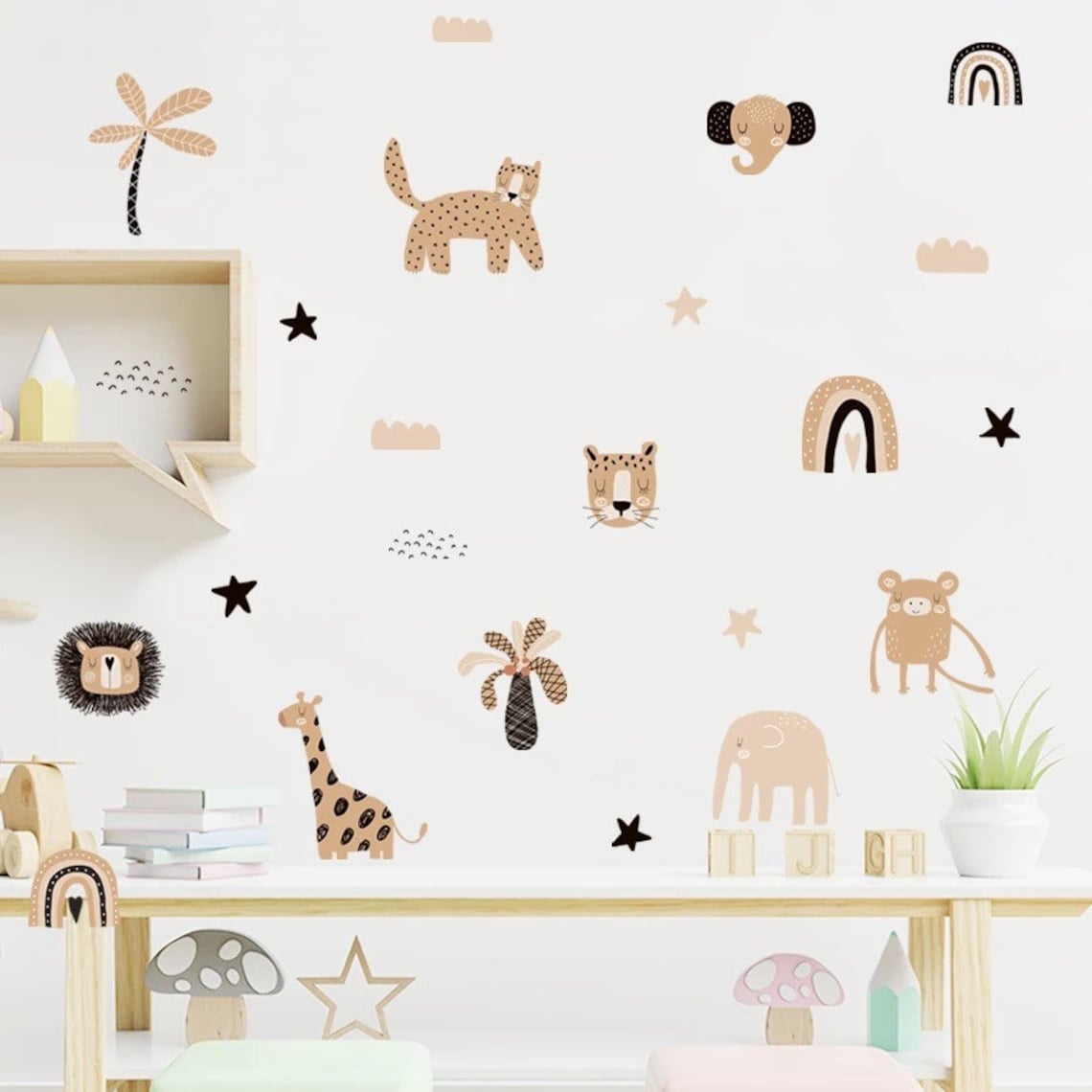 Boho Cartoon Rainbows Star Cut - огляд і ціна Baby Nursery Decor Boy